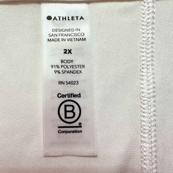 Athleta White Zip Up Athletic Hoodie Size 2X - Picture 7 of 7